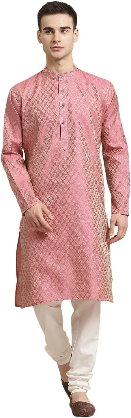 Sojanya (Since 1958, Men's Jacquard Silk Self Design Only Kurta