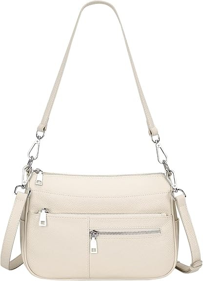Over Earth Genuine Leather Shoulder Bag Small Crossbody Handbags for Women Ladies Purse