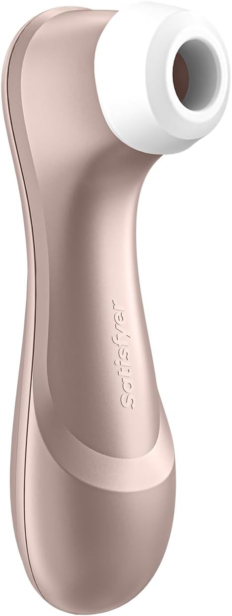 Satisfyer Pro 2 Air-Pulse Clitoris Stimulator - Non-Contact Clitoral Sucking Pressure-Wave Technology, Waterproof, Rechargeable (Rose Gold)