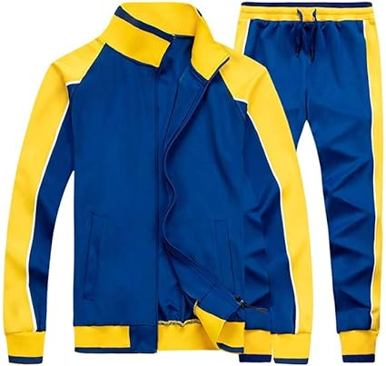 Tebreux Men's Tracksuits 2 Piece Outfit Jogging Suits Set Casual Long Sleeve Sports Sweatsuits