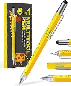 Multitool Pen Stocking Stuffers for Men: Gifts for Men Women Adults Dad Him Husband Who Have Everything - Christmas Cool Gadgets Unique Birthday Gift Ideas Construction Engineer Woodworkers Carpenter