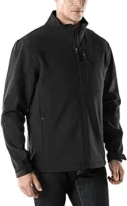 TSLA Men's Full-Zip Softshell Winter Jacket, Waterproof Fleece Lined Athletic Jacket, Outdoor Sport Windproof Jackets