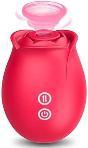 Rose Sex Toy for Women -Rose Sucking Vibrator Clitoral Nipple Stimulator with 18 Modes, G-spot Dildo Vibrator Rose Sucker, Personal Massager for Women Female Couples Adult