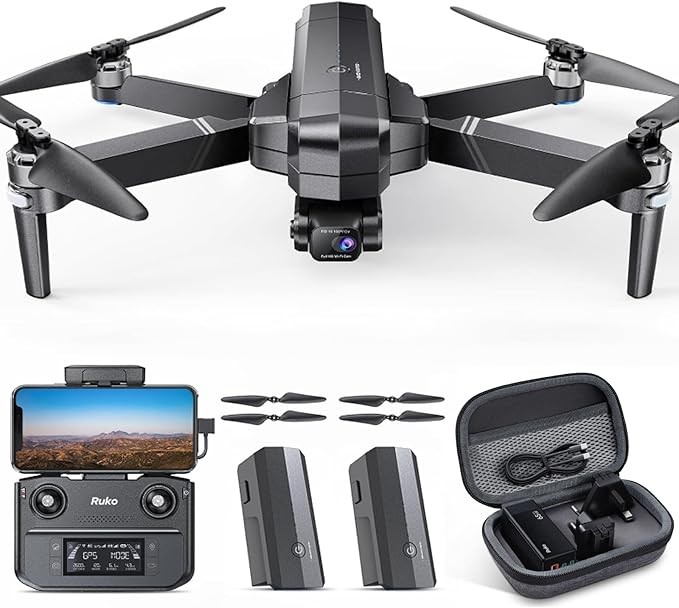 Ruko F11GIM2 Drones 2 Batteries and Ruko 65W International Travel Charger Kit