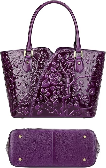 PIJUSHI Designer Handbags For Women Floral Purses Top Handle Handbag Satchel Bags