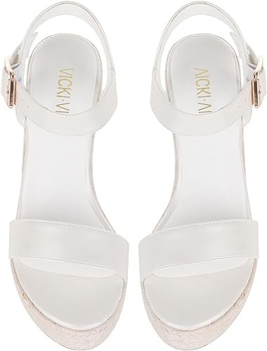 VICKI·VICKI Women's Platform Sandals Wedge Ankle Strap Open Toe Sandals