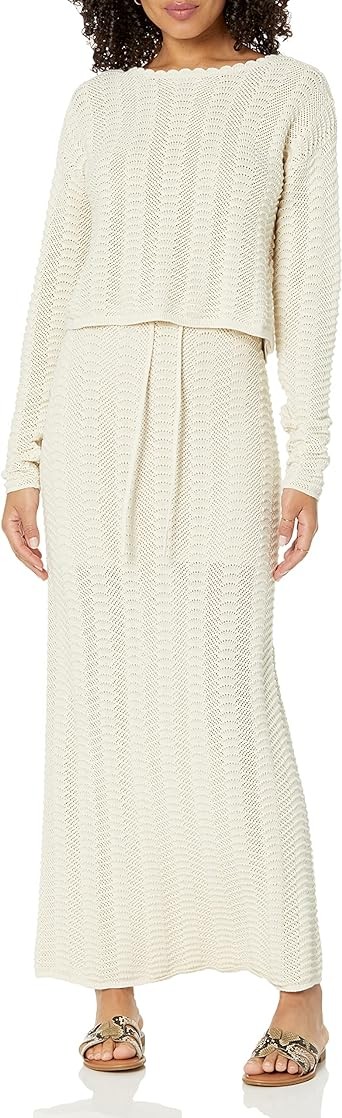 The Drop Women's Makayla Crochet Maxi Skirt