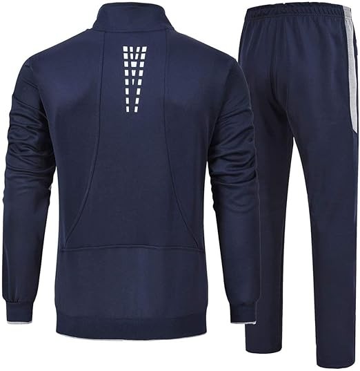 Rdruko Men's Tracksuit Athletic Full Zip Casual Sports Jogging Gym Sweatsuit