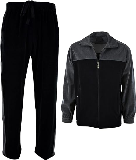 ChoiceApparel Mens Velour Tracksuit with Zippered Pockets