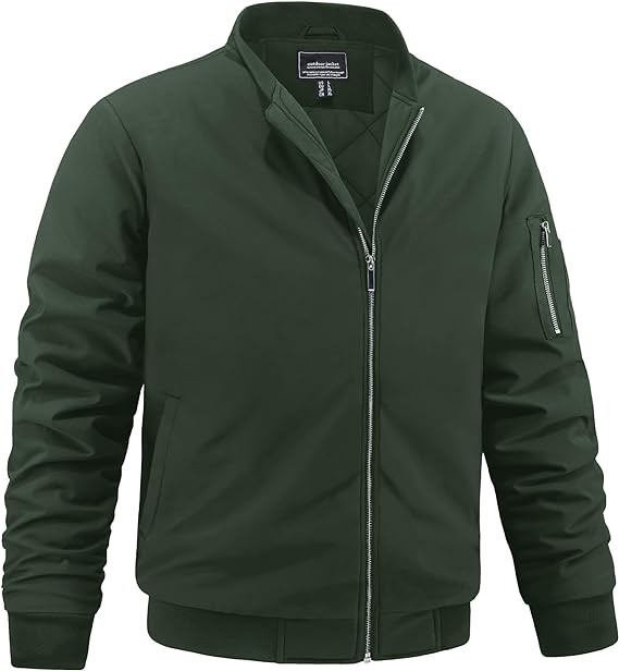 MAGNIVIT Men's Winter Bomber Jacket Windproof Warm Full Zipper Outer Wear Casual Flight Jacket Coat with Pockets