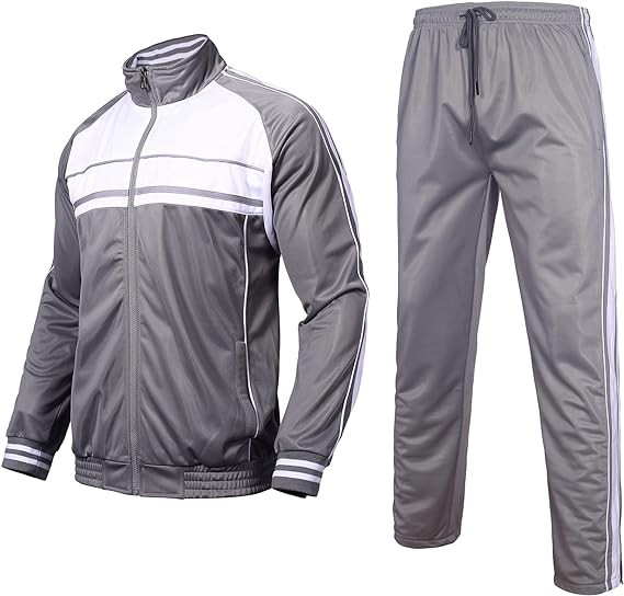 WearLink Men's Tracksuits 2 Piece Sweatsuits for Men Set Casual Athletic Jogging Warm Full Zip Sweat Suits with Pockets
