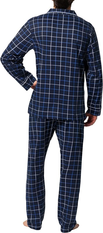 Hanes Men's Pajamas Cotton X-Temp Long Sleeve Shirt & Pants Knit Pjs Lounge Set