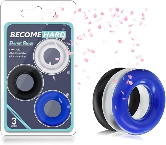 Silicone Cock Ring for Men Erection - for Male Penis Ring Rubber Couples Soft Silicone Cock Ring Sex Toys for Men Erection Penis Rings for Men Sexual Wellness Sunglasses W-512