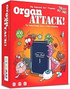 Organ Attack! Card Game Fun and Educational Medical Game for Kids, Teens and Families | Human Body Organs Card Game for Family Game Night | Age 8+, 2-6 Players, by The Awkward Yeti