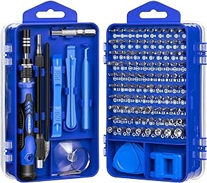 YINSAN Precision Screwdriver Set Magnetic Screwdriver Kit Small with Case, Electronics Repair Tools Kit for iPhone, PC, Laptop, Computer, Game Controller, Watch, Glasses, Home Projects, Blue