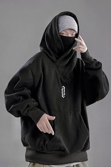 Niepce Inc Streetwear Men's Oversized Heavyweight Hoodie with Neck Gaiter