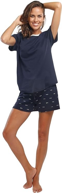 jijamas Incredibly Soft Pima Cotton Women's Pajamas Set - Shorts & T-Shirt
