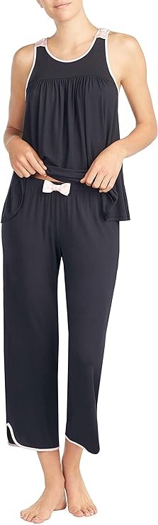 Kate Spade New York Scattered Dot Cropped PJ Set