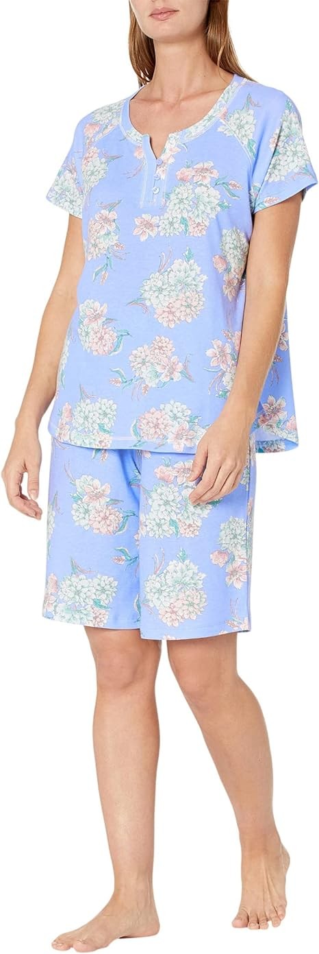 Karen Neuburger Women's Short Sleeve Bermuda Pj