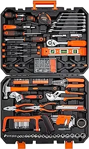 CARTMAN Socket Wrench Auto Repair Tool Combination Package Mixed General Household Hand Tool Set Tool Kit with Plastic Toolbox Storage Case
