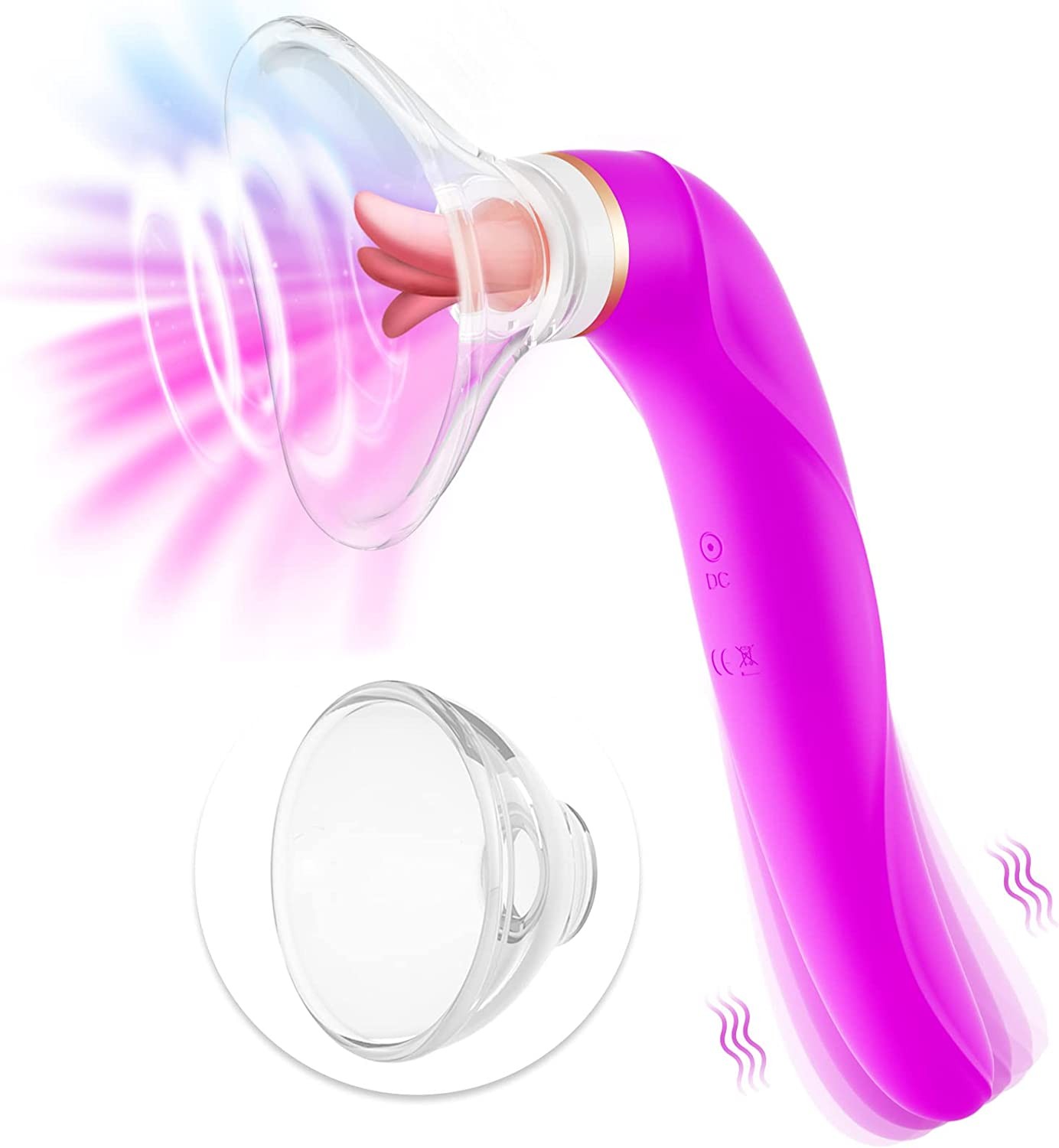 Clitoral Sucking Licking Vibrator, G Spot Tongue Vibrator with 8 Suction Modes & 10 Tail Vibration Modes & 5 Licking Modes, Sex Toy for Women Oral Stimulator Nipple Clit Anal, Rechargeable&Waterproof