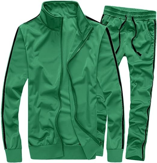 MACHLAB Men's Activewear Full Zip Warm Tracksuit Sports Set Casual Sweat Suit