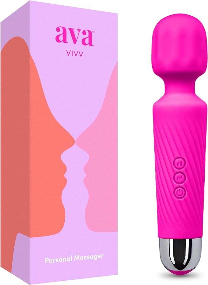 Ava Vibrator Wand Sex Toys [Clit Stimulator Vibrators] Vibrator for Woman | Sex Toy | Gifts for Women | 20 Patterns & 8 Speeds of Pleasure | Quiet & Small | Adult Sex Toys -Standard - Hot Pink