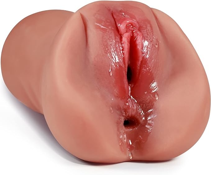2 in 1 Male Masturbators with 3D Realistic Textured Pocket Pussy and Tight Anus Sex Stroker,Sex Doll Adult Toy,Men's Blowjob Anal Play