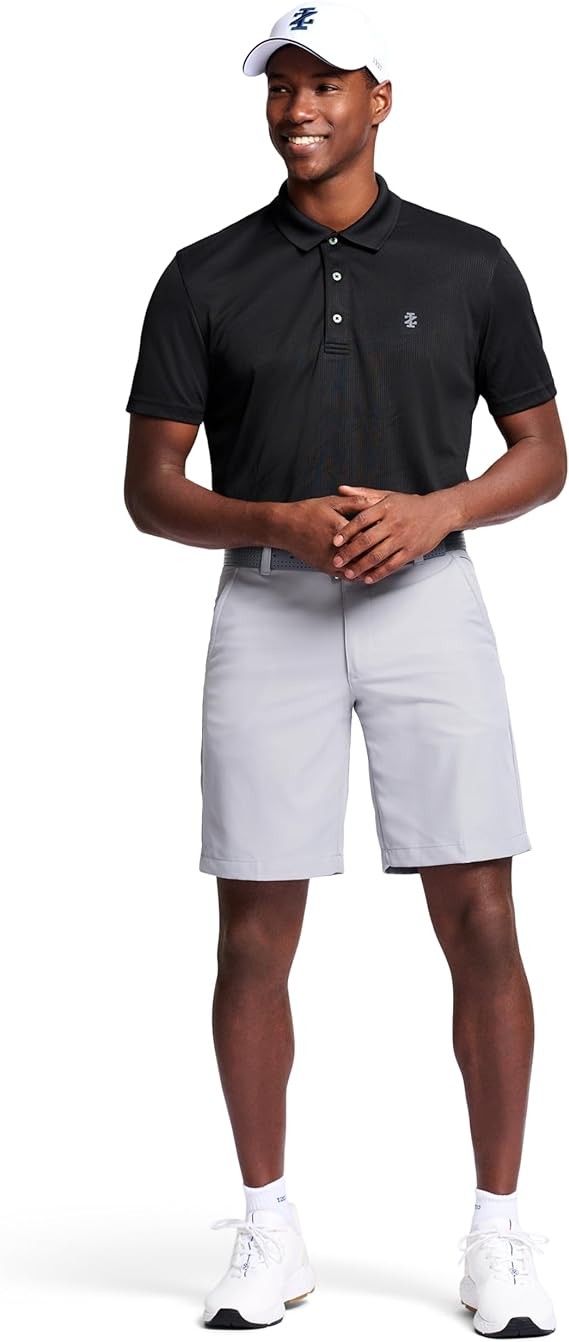 IZOD Men's Big & Tall Performance Golf Grid Polo