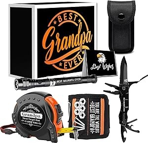 Grandpa Gifts, Unique Birthday Gifts for Grandpa Multifunctional Tool Set Gift, Cool Grandpa gift for Him Man, Grandparents Christmas Santa Gift Bithday Present Tool Set