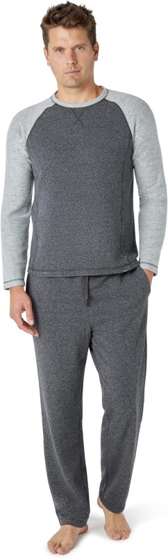 Eddie Bauer Men's Pajama Set- Comfortable Raglan Long Sleeve Shirt and Pants Sleepwear Set for Men