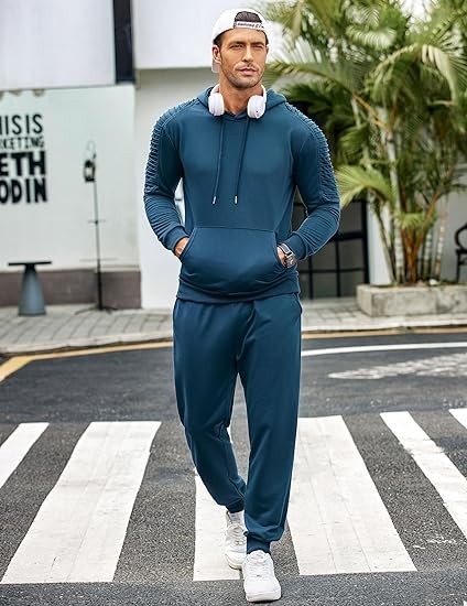 COOFANDY Men's Tracksuit 2 Piece Hoodie Sweatsuit Sets Casual Jogging Athletic Suits