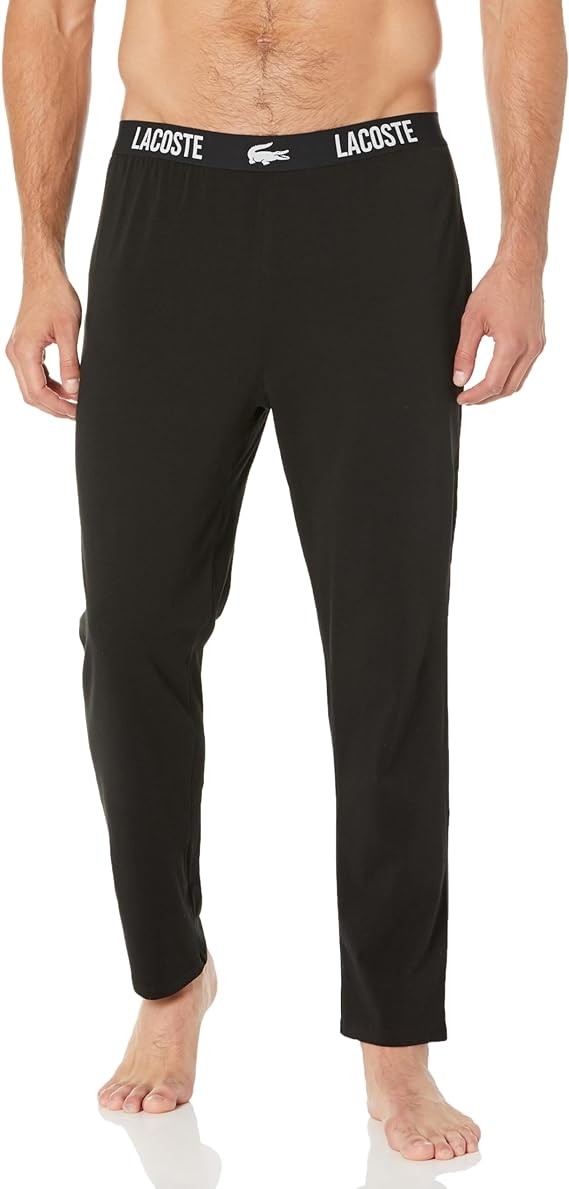 Lacoste mens Straight Fit Pajama Pant With Croc Waistband