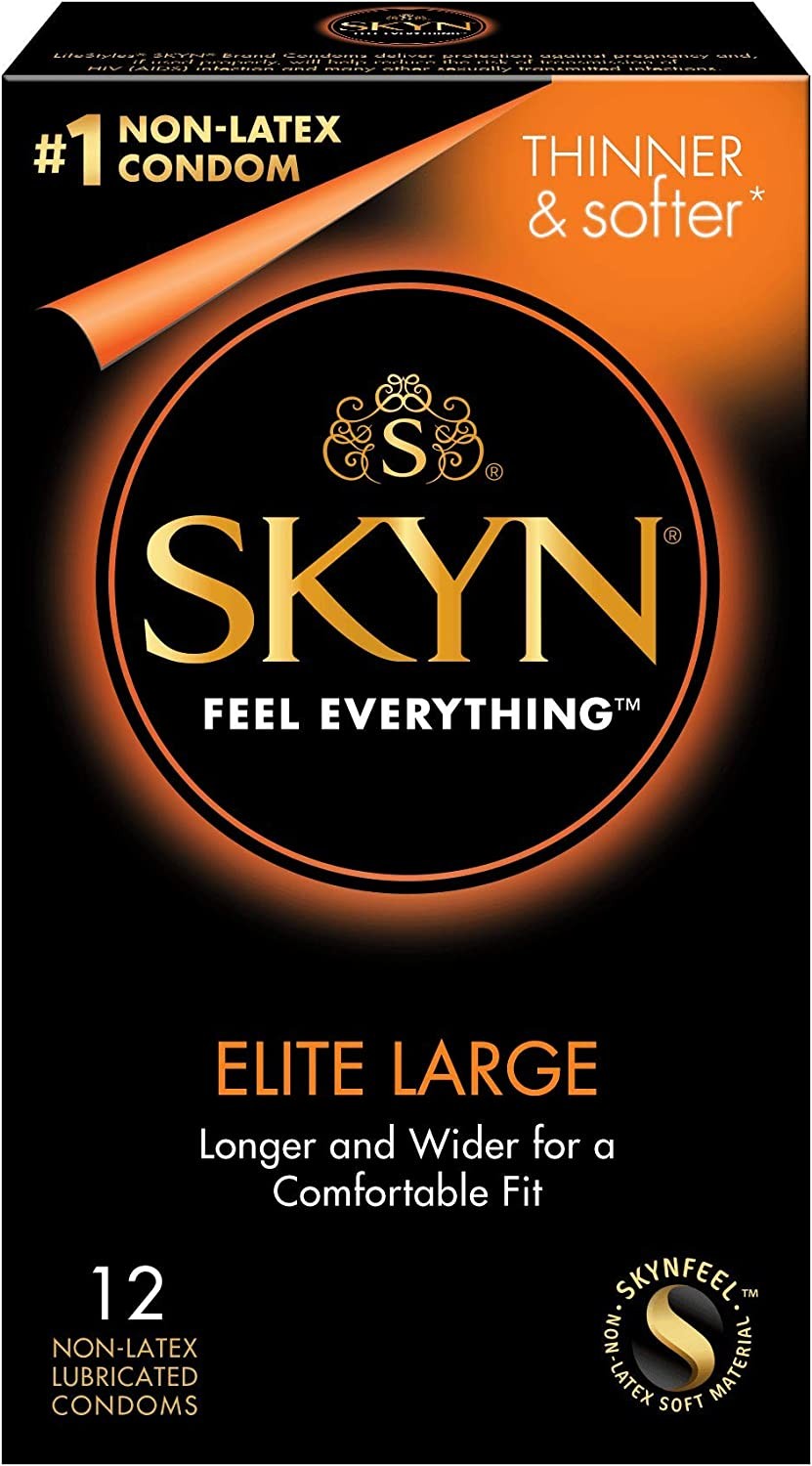 SKYN Polyisoprene Large Condoms, Natural, 12 Count