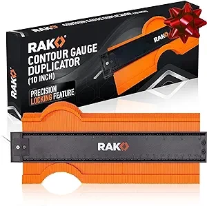 RAK Contour Gauge - Christmas Gifts for Dad - 10 Inch Edge Profile Measuring Tool with Lock - Adjustable Irregular Shape Outline of Flooring, Laying Tile, Woodwork, Construction - Stocking Stuffers