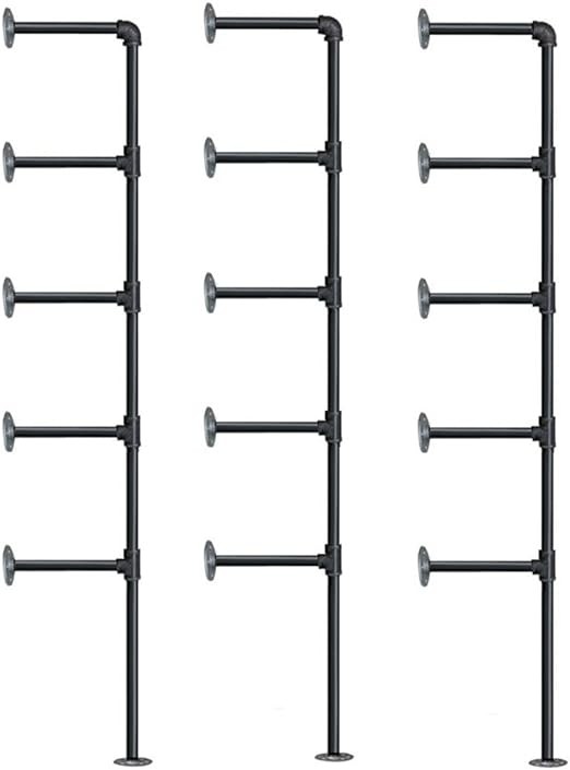 FOF FRIEND OF FAMILY Industrial Retro Wall Mount Iron Pipe Shelf,DIY Open Bookshelf,Hung Bracket,Home Improvement Kitchen Shelves,Tool Utility Shelves, Office Shelves,Ceiling Mount Shelf Shelves