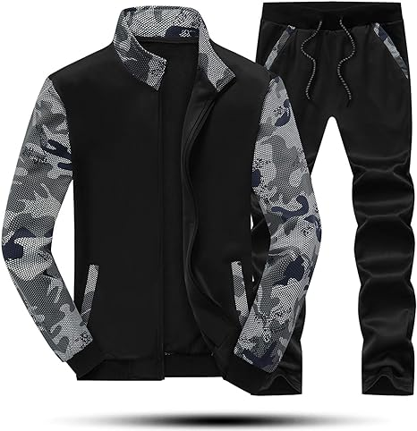 MAGNIVIT Men's Tracksuit Set Full Zip Long Sleeve Jogging Running Sweatsuits