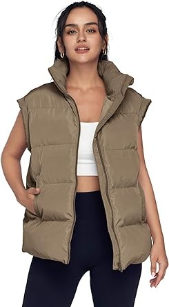 AUTOMET Womens Puffer Vests Bubble Jackets Sleeveless Puffy Long Down Coats Outerwear Quilted Winter Plus Size Clothes Pocket