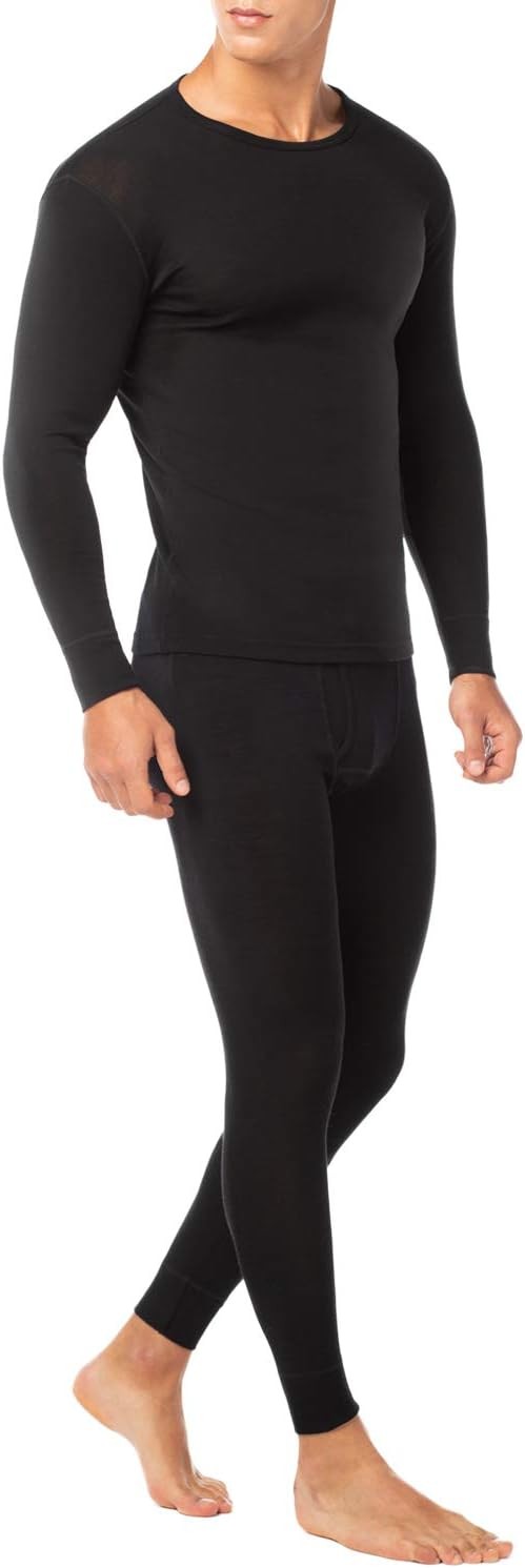 LAPASA Men's 100% Merino Wool Base Layer Set Lightweight Midweight Thermal Underwear Activewear Long John Top Bottom M31/M126