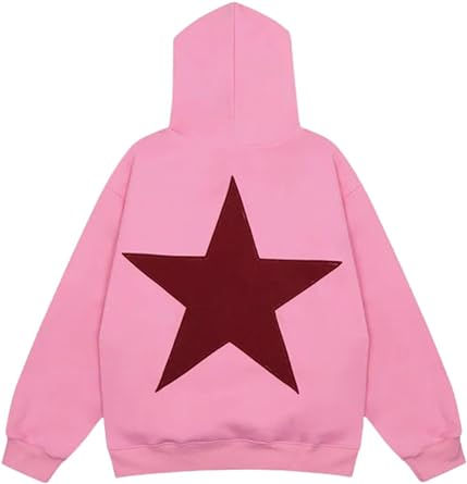 Aelfric Eden Star Graphic Y2k Hoodies Mens Oversized Zip Up Hoodies Aesthetic Womens Sweatshirt Hooded Pullover Tops