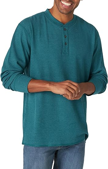 Wrangler Authentics Men's Long Sleeve Waffle Henley