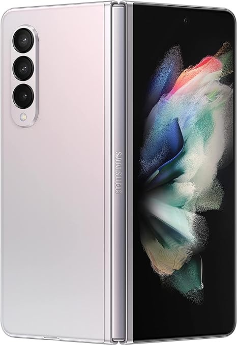 SAMSUNG Galaxy Z Fold 3 5G Cell Phone, Factory Unlocked 2-in-1 Android Smartphone Tablet, 256GB, 120Hz, Foldable Dual Screen, Under Display Camera, US Version, Phantom Silver