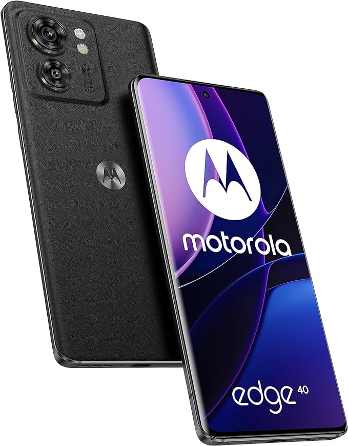 Motorola Edge 40 5G (Eclipse Black) Dual-SIM (Nano, eSIM) 256GB Storage + 8GB RAM GSM Unlocked Android Smartphone - International Version
