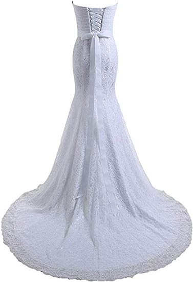 Likedpage Women's Lace Mermaid Bridal Wedding Dresses