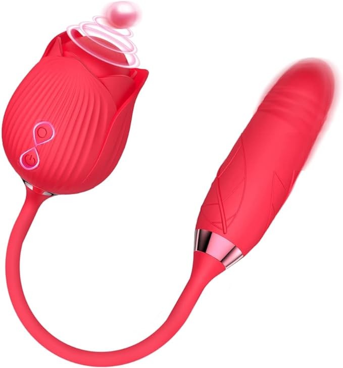 Rose Sex Toy Adult Toy - Rose Sex Stimulator for Women with 10 Modes Vibrator Dildo Adult Sex Toys for Couples G Spot Vibrators Clitoral Nipple Pleasure